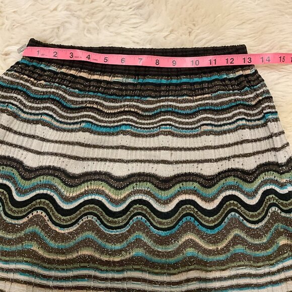 Missoni Metallic Knit Wave Skirt – Size 4 (S/XS) - Picture 4 of 8